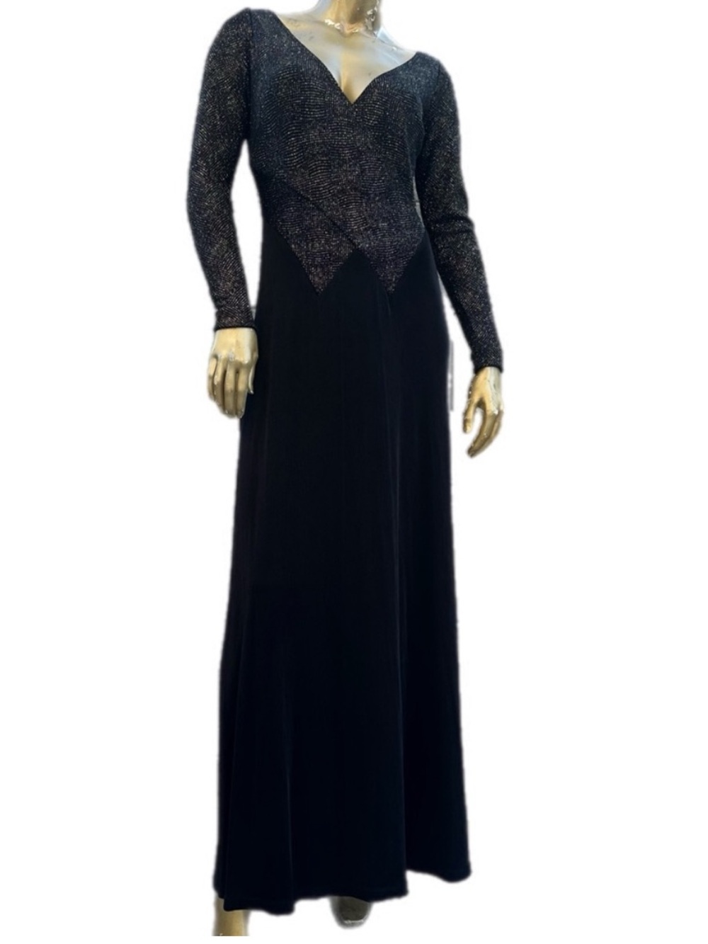 Vintage Lillie Rubin glittery long sleeve evening/special occasion dress size M
